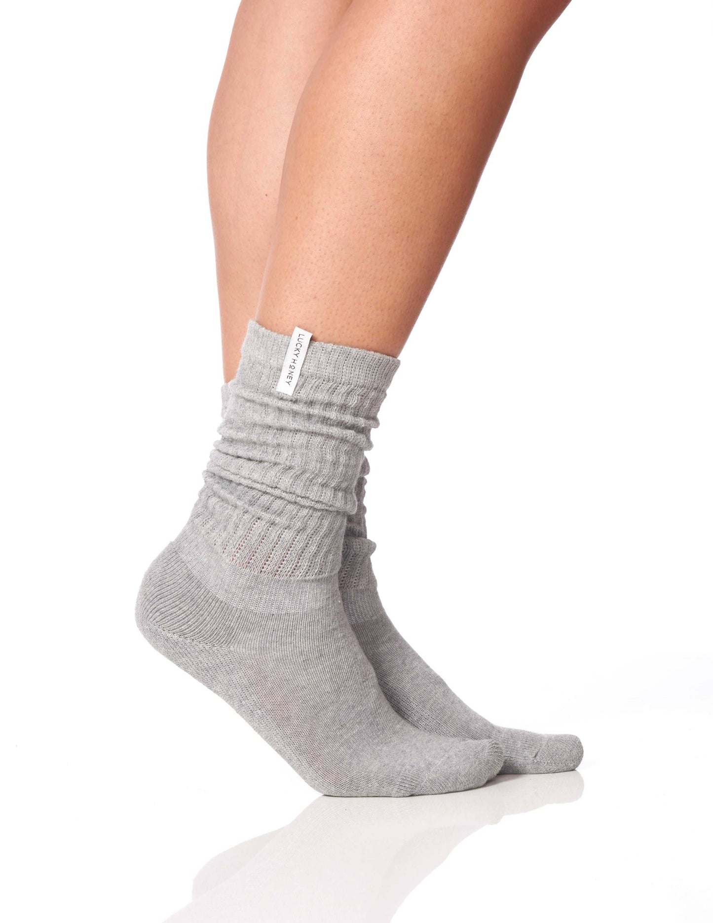The Lightweight Scrunchie Sock Grey
