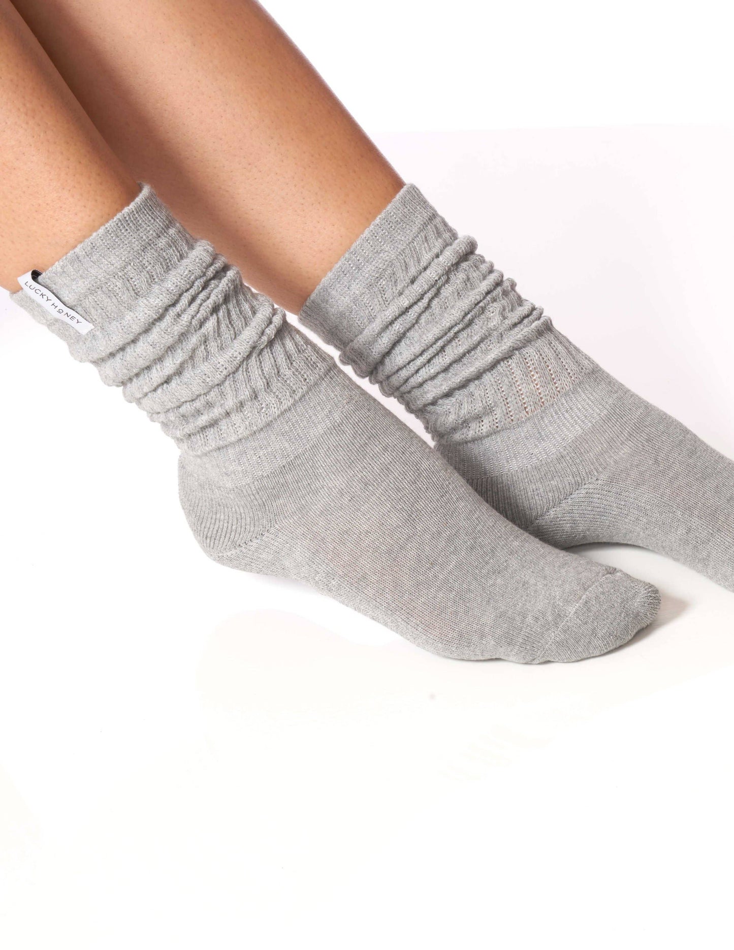 The Lightweight Scrunchie Sock Grey