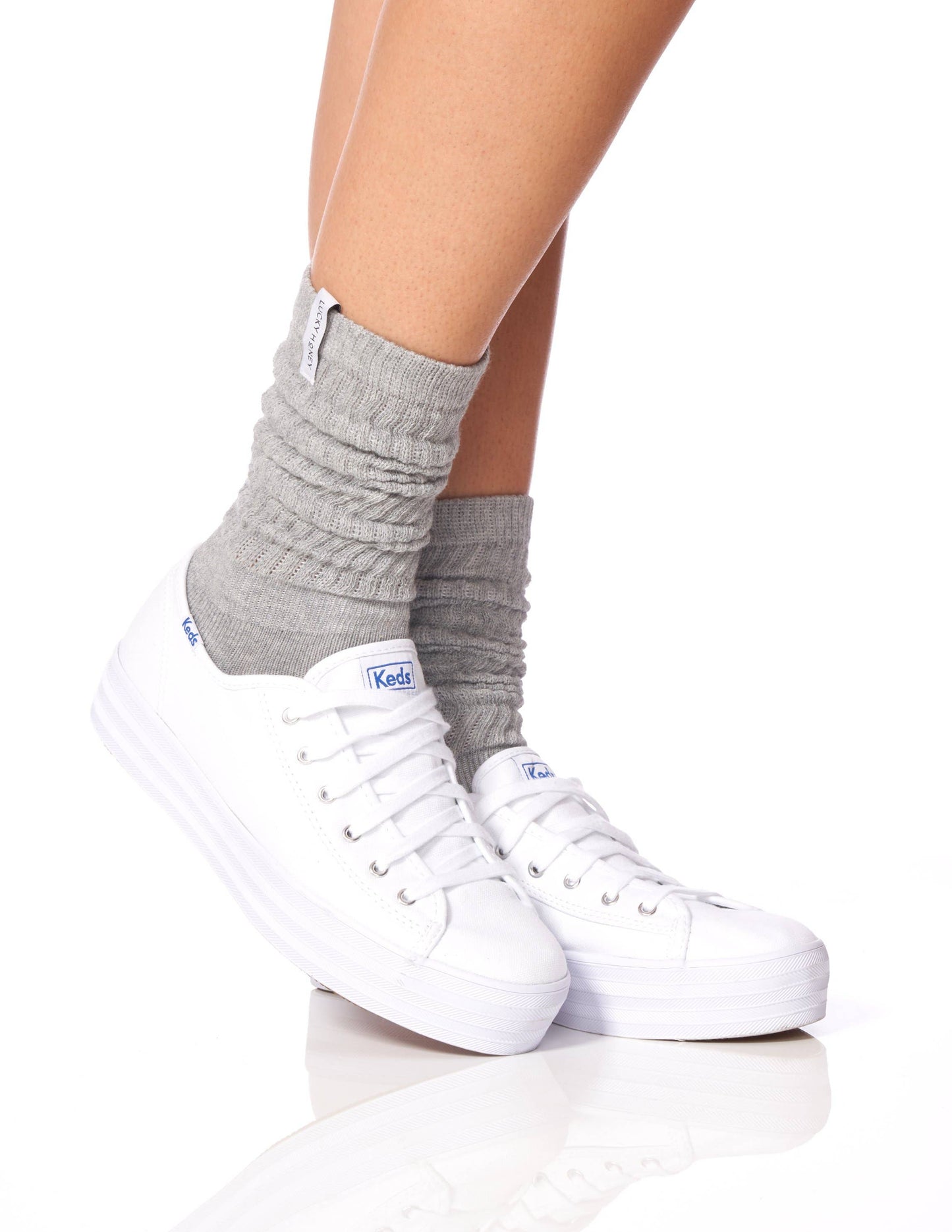 The Lightweight Scrunchie Sock Grey