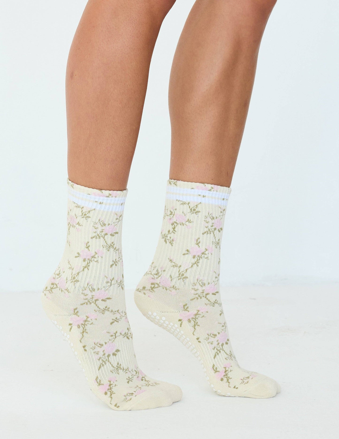 Vintage Rose Grip Sock