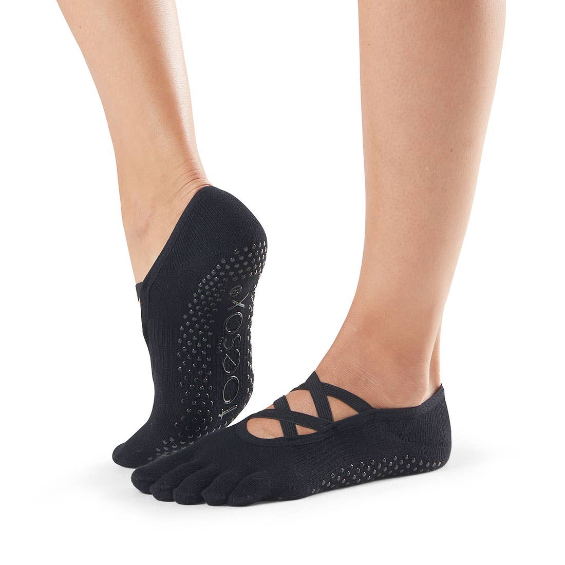 Grip H/T Elle Black: Medium / Half Toe