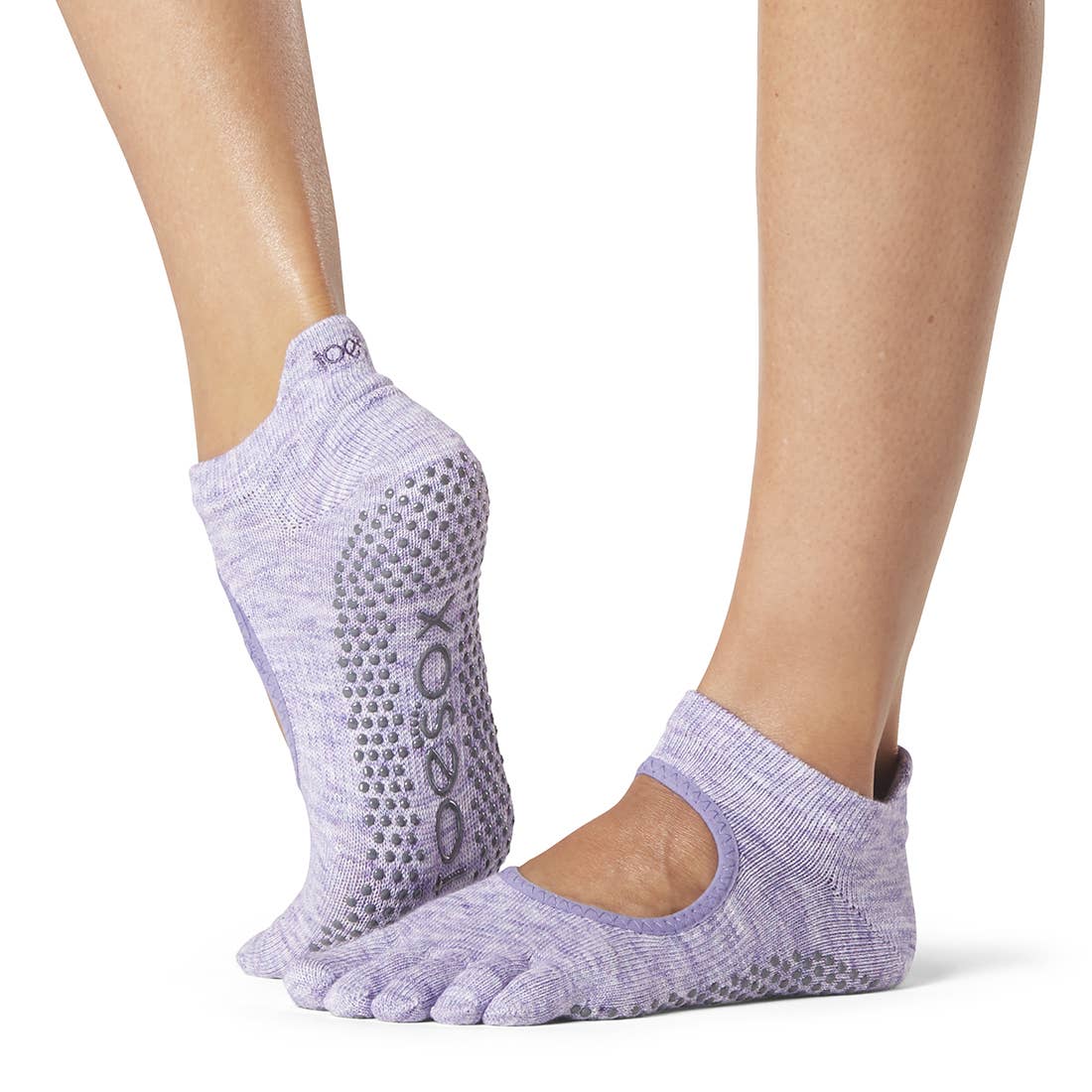 Grip H/T Bellarina Heather Purple: Medium / Half Toe