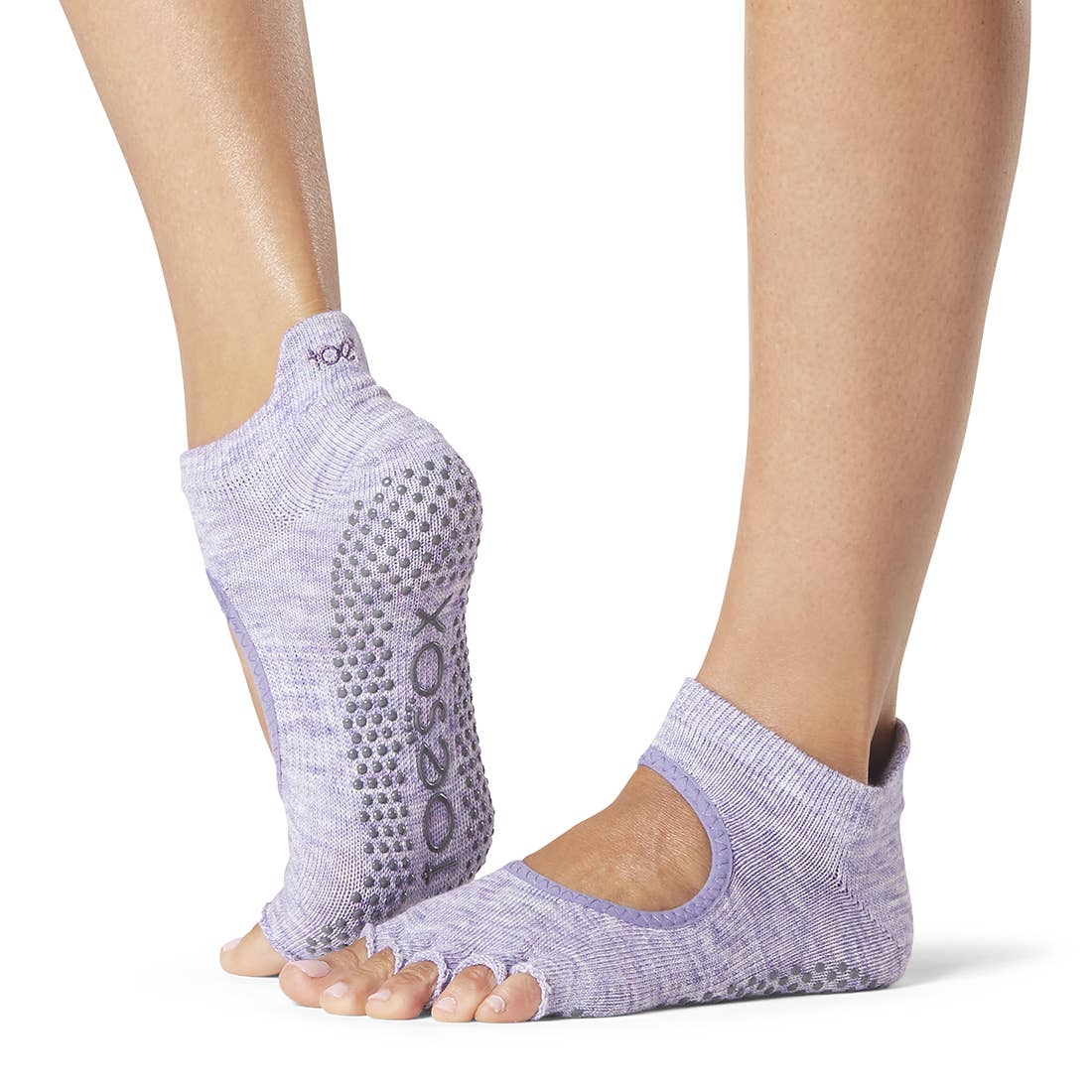 Grip H/T Bellarina Heather Purple: Medium / Half Toe