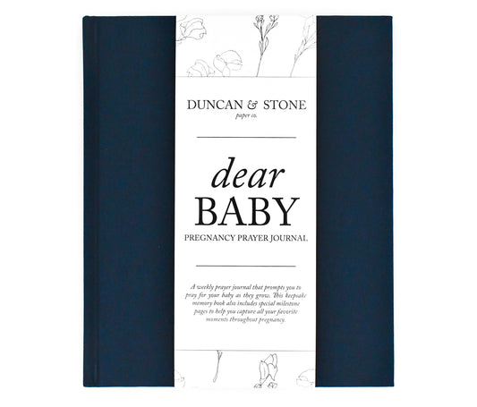 Dear Baby: A Pregnancy Prayer Journal & Memory Book for Moms: Navy